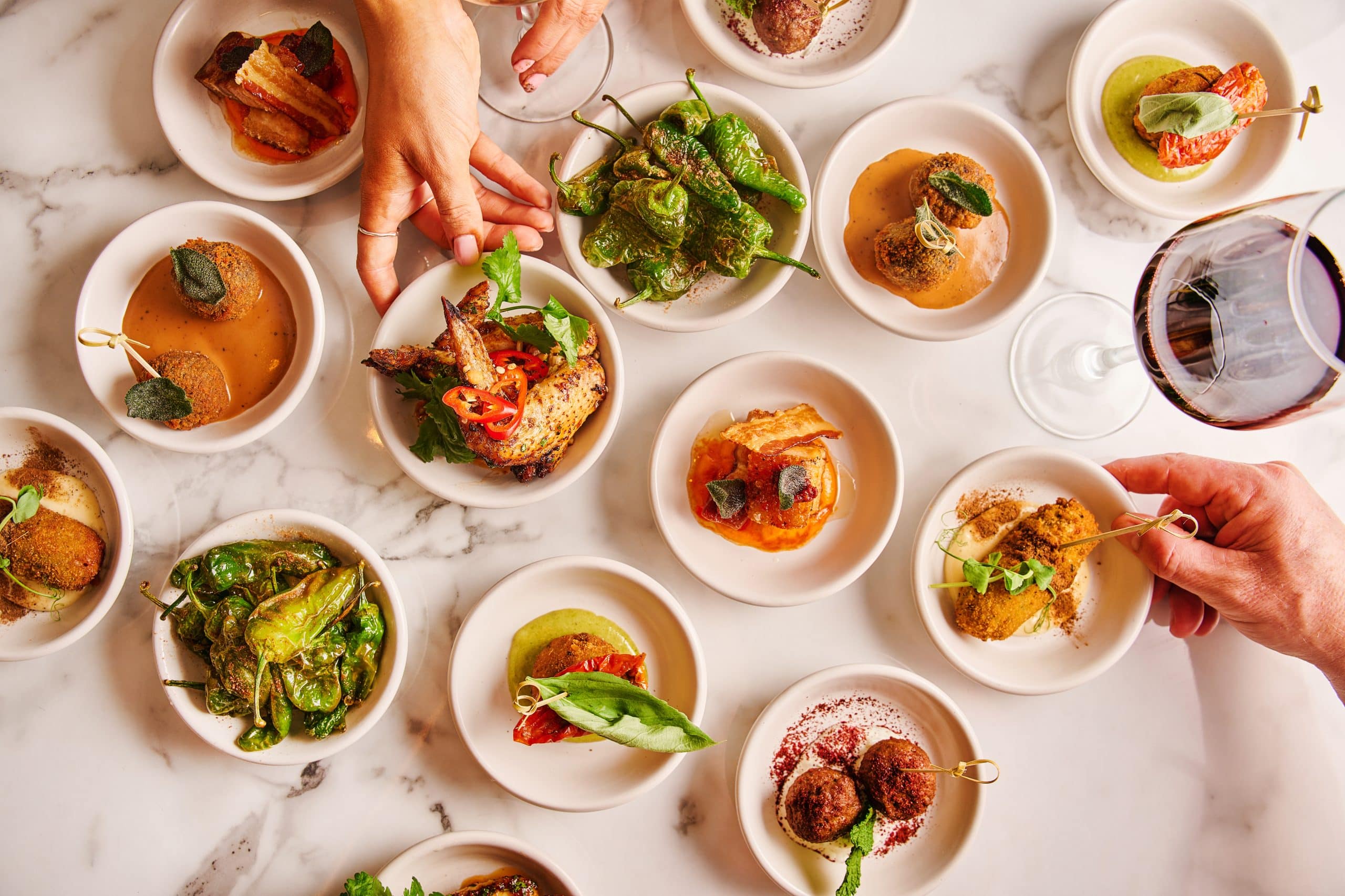 Lunch dishes at Artezzan